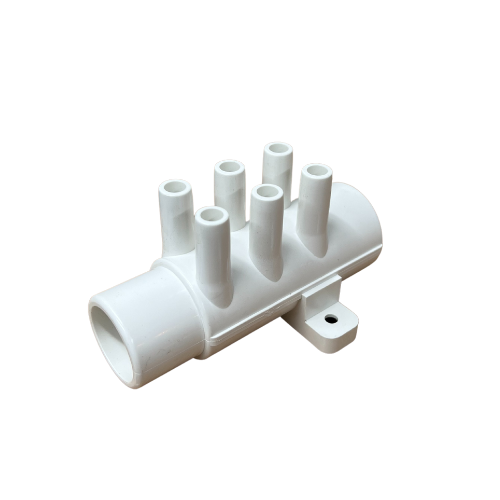 1" 6 Port 3/8" Ribbed Barb Socket*Spigot