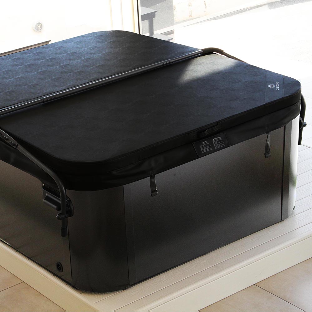 Thermo Efficient Crystec Spa Cover L2000 x W1400 x R150 - Black (Bay)