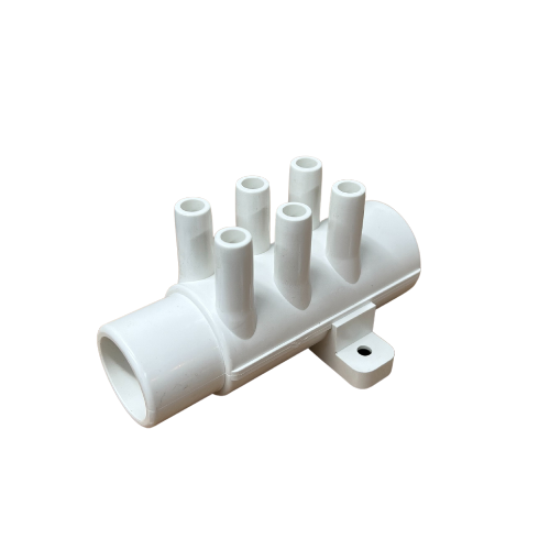 1" 6 Port 3/8" Ribbed Barb Socket*Spigot