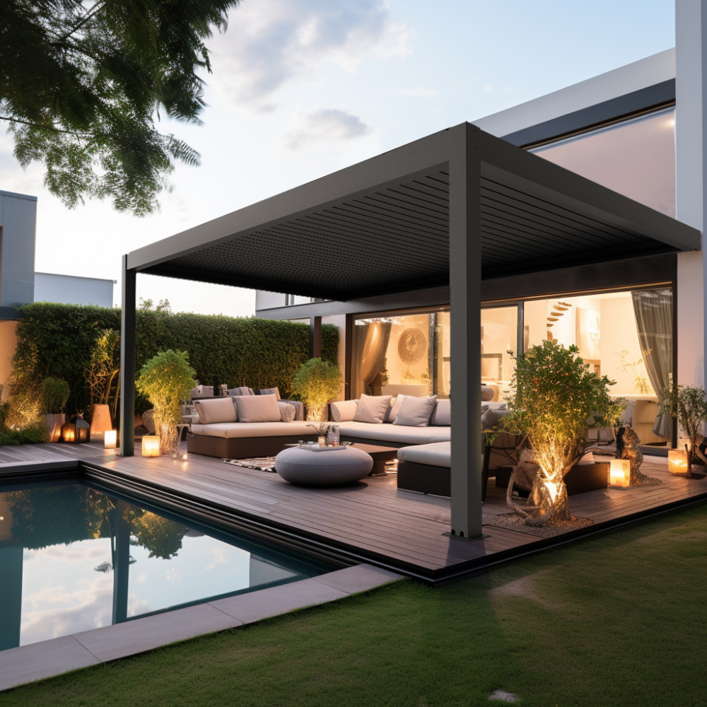 Luxury Pergola 3M x 4M Wall-mounted